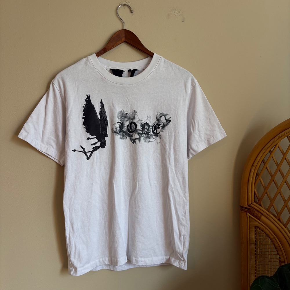 VLone Streetwear Skeleton Angel No Smoking Double Sided Graphic Mens T Shirt